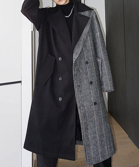Contrast Double Coat