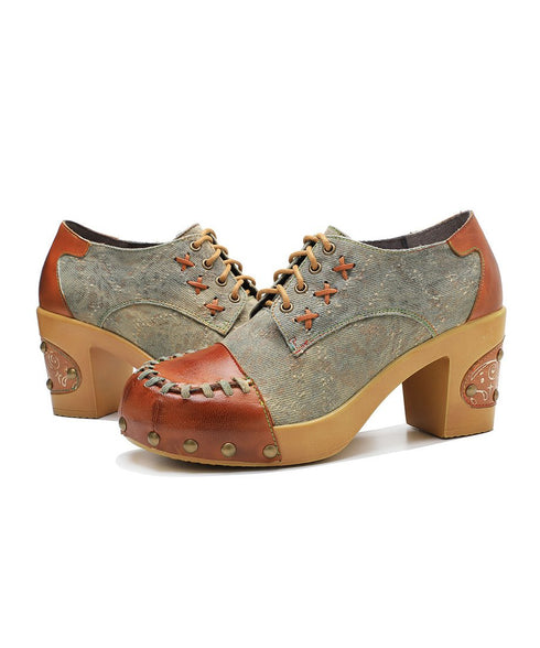 Vintage Stitch Heel Shoes