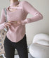 Asymmetric Rib Knit Top