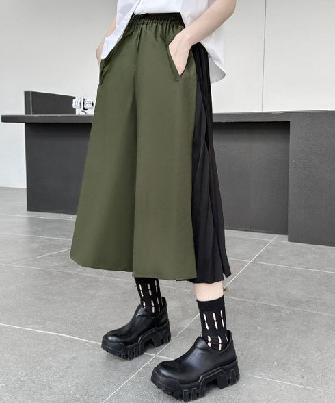 Side Pleat Wide Pants