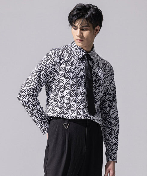 Geometric Triangle Print Shirt