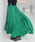 Wrinkle Flare Long Skirt