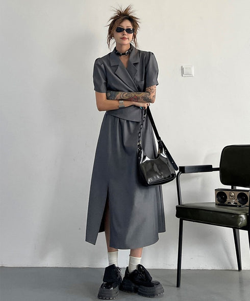 Faux Two-piece Dress