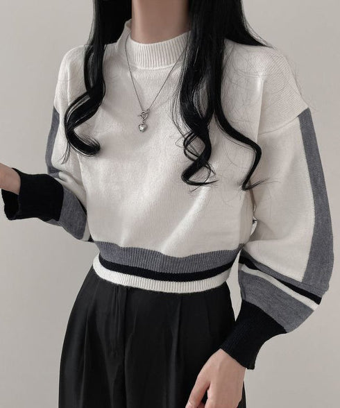 Colorblock Knit Pullover