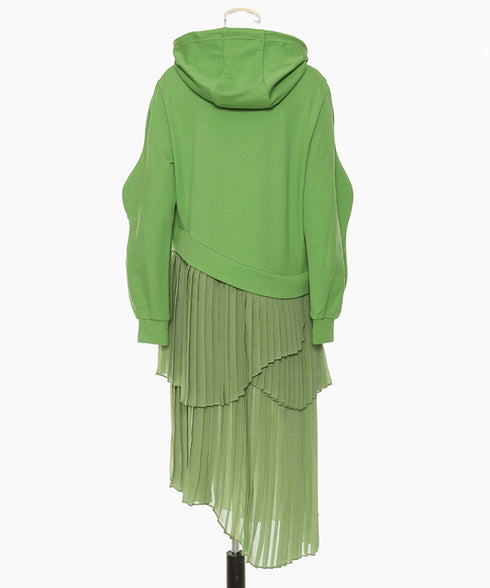 Pleated Hoodie Dress