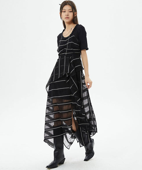 U-neck See-through Top