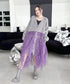 Ruffle Tulle Long Cardigan