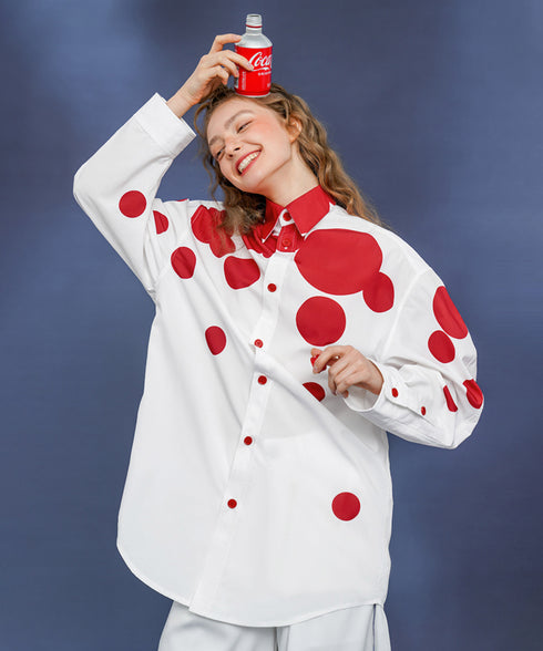 Polka Dot Print Blouse