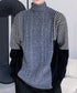 Block Check Turtleneck Knit