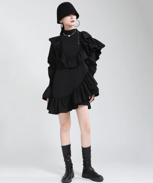 circular cuff scrum mini dress