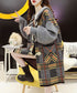 Plaid Patchwork Knit Hooded Jacket
