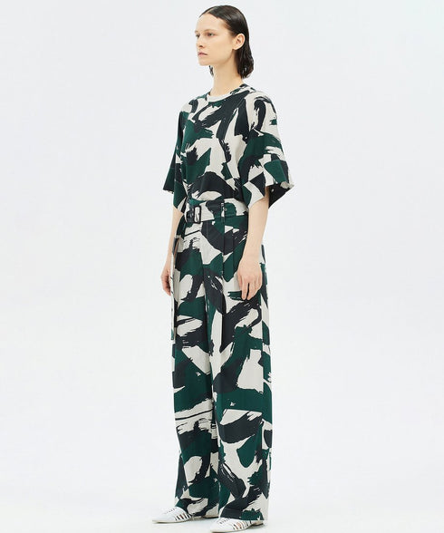 Design Printed Wide Leg Pants