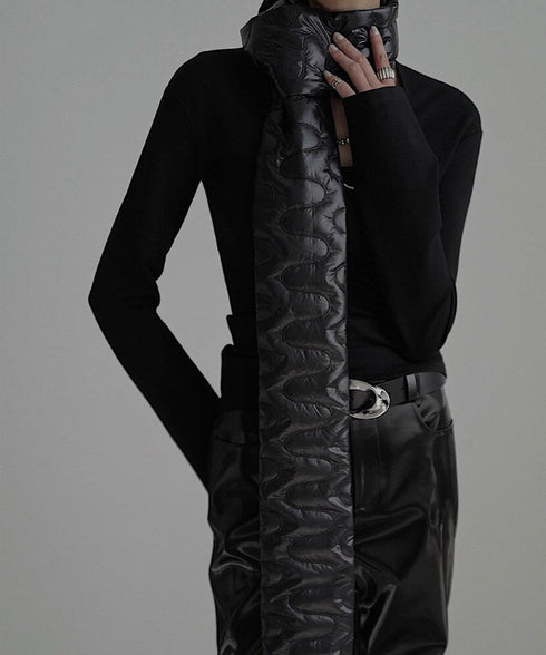 Quilted Sculpted Puffer Scarf