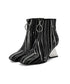 Stripe Zip Ankle Boots