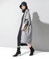 Bicolor batwing knit dress