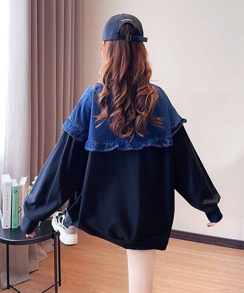 swiss ruffle pullover