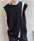 Bicolor Slit Sleeveless Top