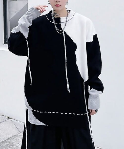 Stitched Bi-Color Knit