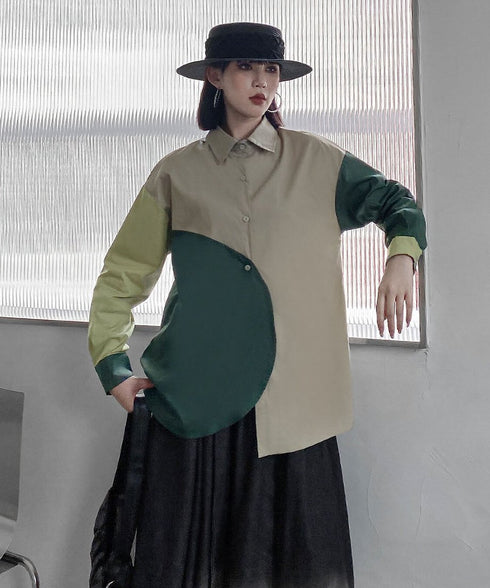 Color Blocking Blouse