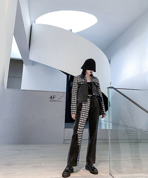 Hybrid Houndstooth Denim