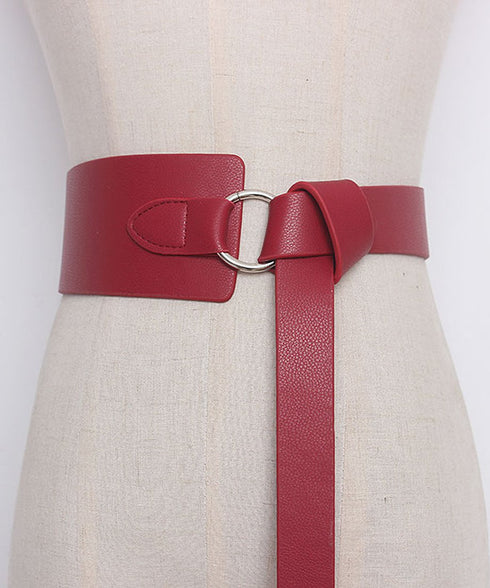 soft leather wide waist belt