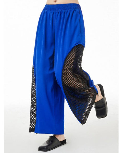 Side Mesh Wide Pants