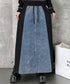 Side Line Denim Skirt
