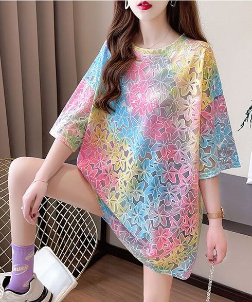 Gradation Flower T-shirt