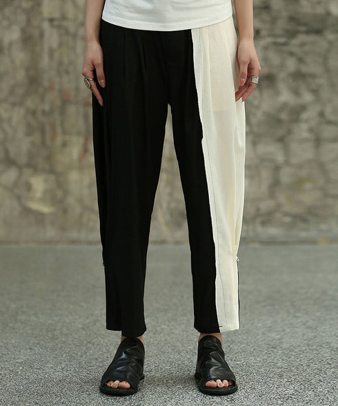 Bicolor Tapered Pants