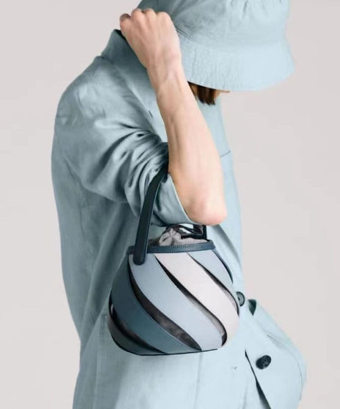 Cylindrical Contrast Color Bag