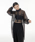 Side Long Mesh Blouse