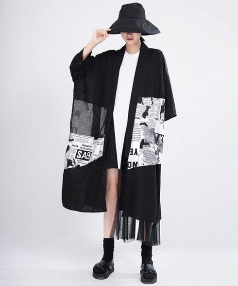 Blocking Mesh Cardigan