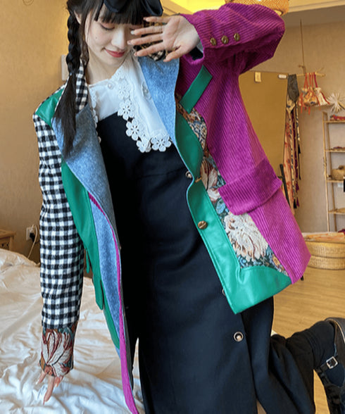 Jacquard Patchwork Jacket