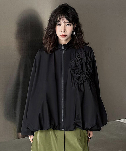 Drawstring Flower Jacket