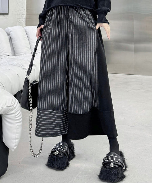 Panel Stripe Wide Pants