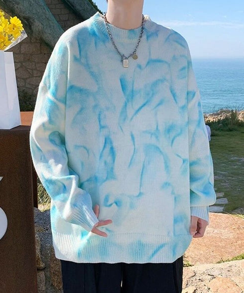 Monochrome Cloud Dye Knit