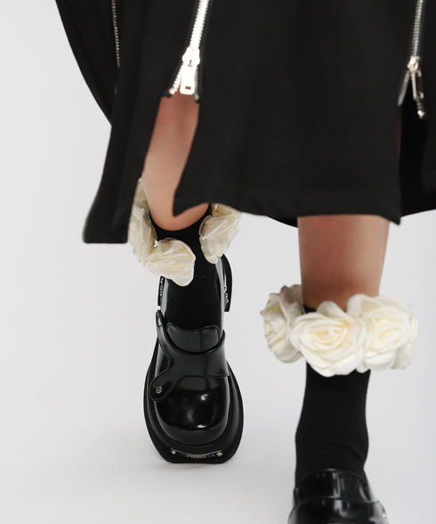 Metal Plate Platform Loafers