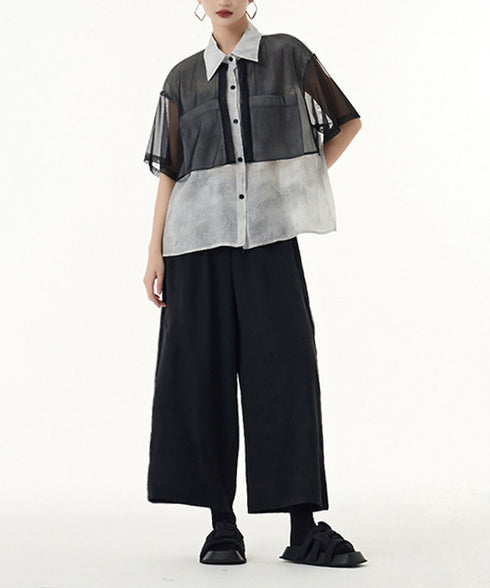 See-through Sleeve Blouse