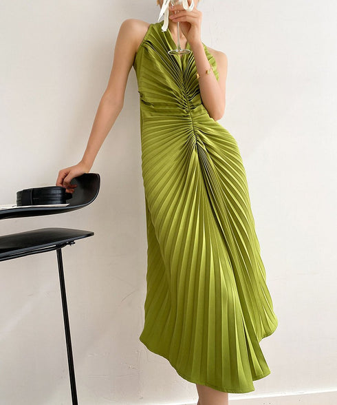 Halter Pleat Dress