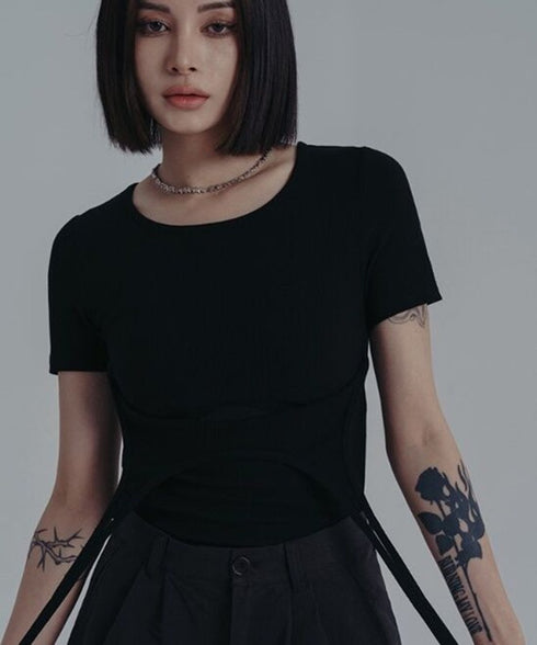 Strap Neck Fitted Top