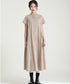 Asymmetric Button Minimal Dress