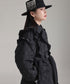 Ruffled Quilted Belted Coat