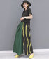 Wave Line Printed Wide Pants