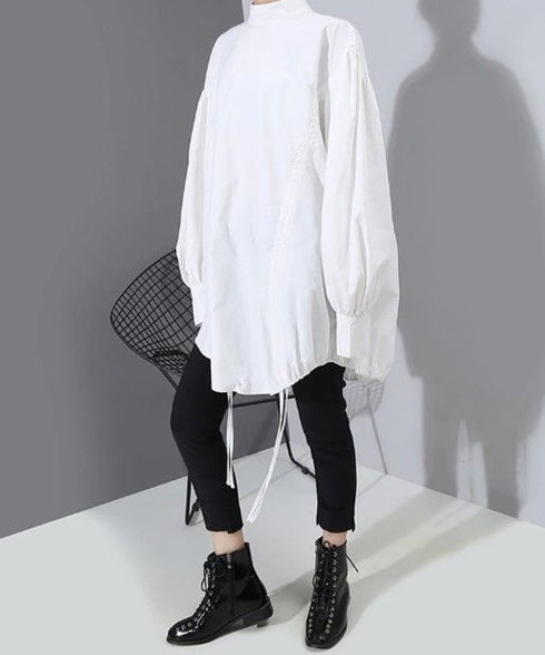 Back long gathered blouse