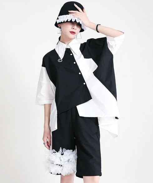 Bicolor Asymmetry Shirt