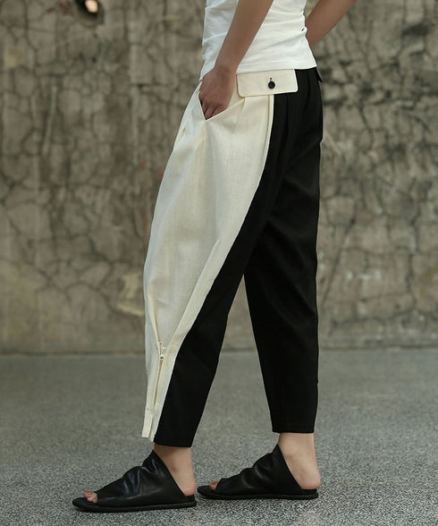 Bicolor Tapered Pants