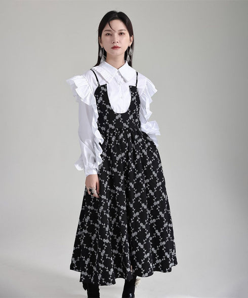 Floral Jacquard Camisole Dress