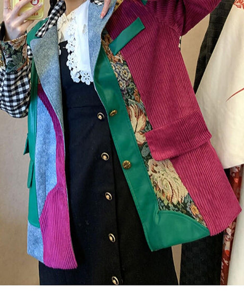 Jacquard Patchwork Jacket