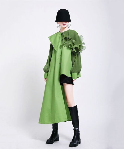 Ruffle Pleated Blouse