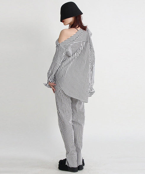 Stripe Shirt&Pants Co-ord